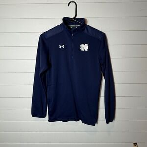 Under Armour Notre Dame Fighting Irish Navy Blue Quarter Zip Pullover Women's S